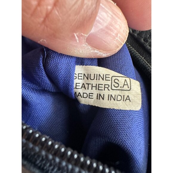 Genuine Leather Crossbody Bag With Multi Zipper Pockets & Adjustable Strap - Mad - Picture 3 of 7